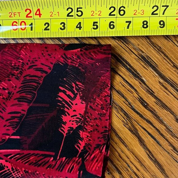 NORMA KAMALI Red & Black Feather Print Faux Wrap Stretch Dress   Women's Size L - Picture 10 of 10